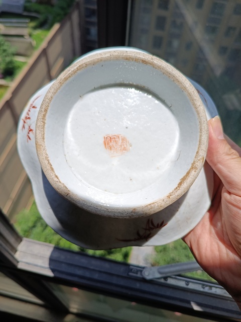 古玩陶瓷粉彩盤拍賣，當(dāng)前價(jià)格1400元