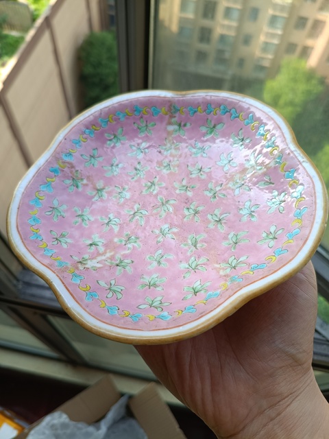古玩陶瓷粉彩盤拍賣，當(dāng)前價(jià)格1400元