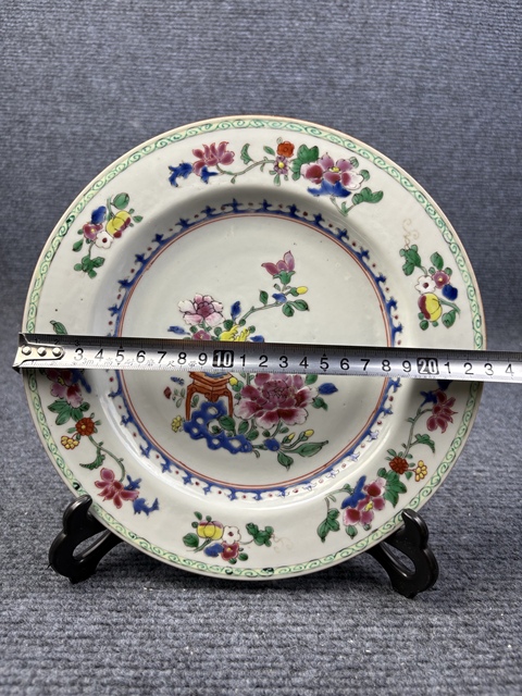 古玩陶瓷粉彩花卉紋盤拍賣，當前價格864元