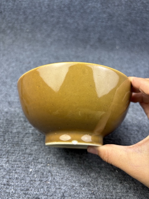 古玩陶瓷外紫金釉內青花山水紋碗拍賣,當前價格2888元
