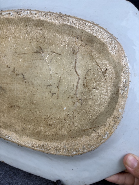 古玩陶瓷青花山水攜琴訪友人物故事紋盤真品鑒賞圖