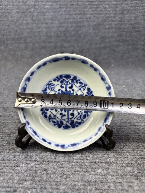 古玩陶瓷青花花卉紋小盤拍賣,當前價格138元