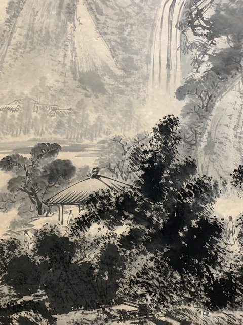 古玩字畫海派名家 著名美術(shù)教育家 上海文史館館員 錢鼎先生 春江行舟 水墨山水手工原裱立軸拍賣,當(dāng)前價(jià)格8000元