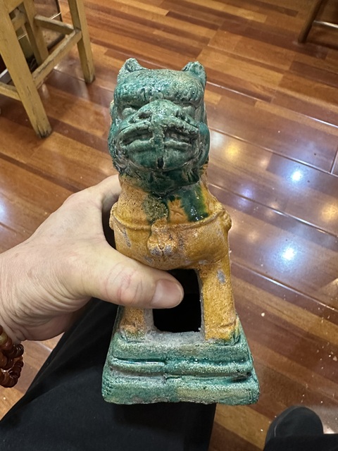 古玩陶瓷三彩瑞獸拍賣,當前價格2222元