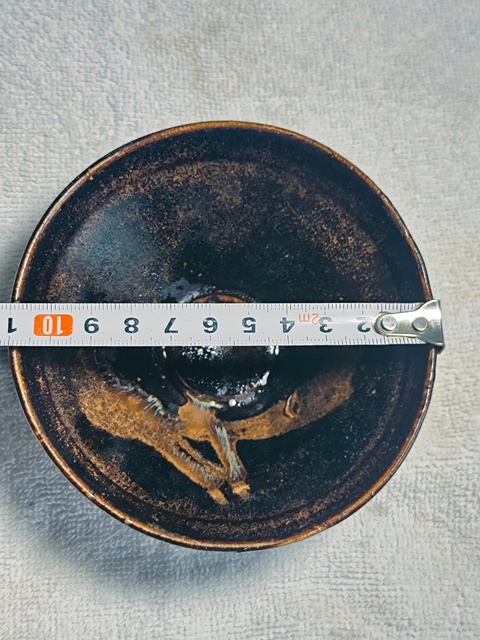 古玩陶瓷宋代·黑釉月影梅盞真品鑒賞圖