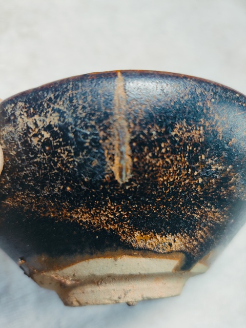 古玩陶瓷宋代·黑釉月影梅盞真品鑒賞圖