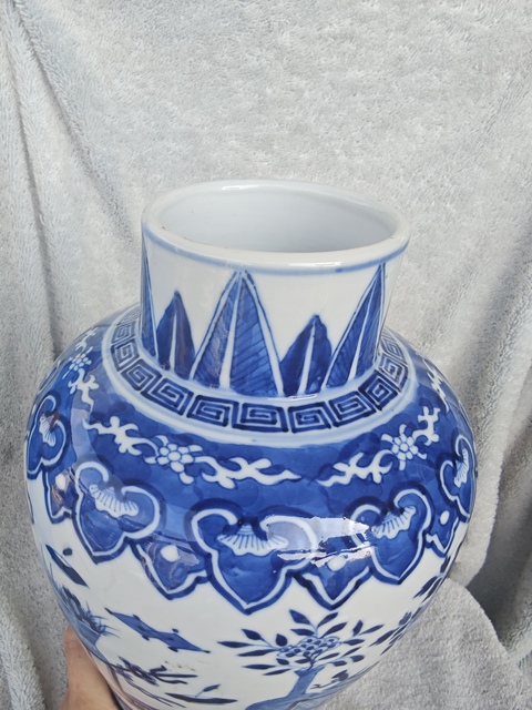 古玩陶瓷清光緒青花博古梅瓶拍賣,當前價格8500元