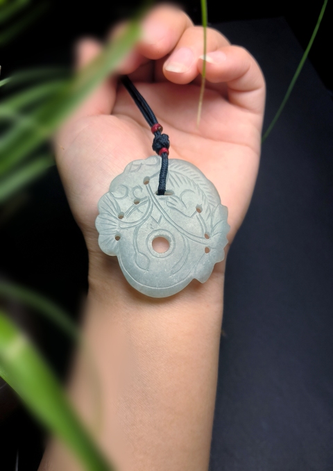 古玩雜項（一口價放漏2800）清代老冰種翡翠玉佩拍賣，當前價格2800元