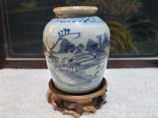 古玩陶瓷青花罐真品鑒賞圖