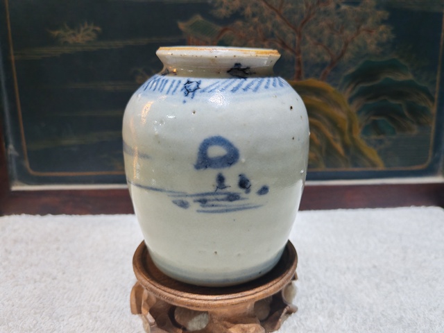 古玩陶瓷青花罐真品鑒賞圖