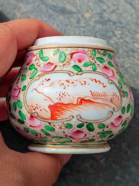 古玩陶瓷廣彩人物紋蓋罐真品鑒賞圖