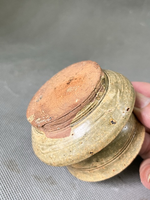 古玩陶瓷岳州窯連體杯真品鑒賞圖