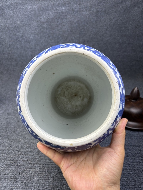 古玩陶瓷青花纏枝花卉紋半截鳳尾尊拍賣,當前價格7988元