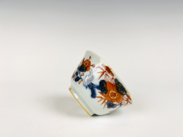古玩陶瓷清早期·青花礬紅花鳥杯碟真品鑒賞圖