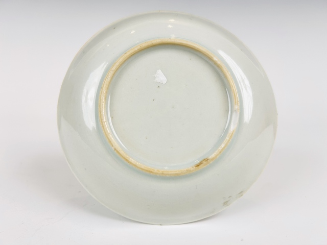 古玩陶瓷清早期·青花礬紅花鳥杯碟真品鑒賞圖