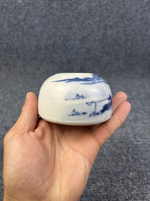 古玩陶瓷青花山水人物紋大水丞拍賣,當前價格1388元