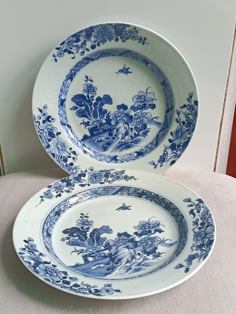 古玩陶瓷康熙青花花卉紋盤拍賣,當前價格2980元