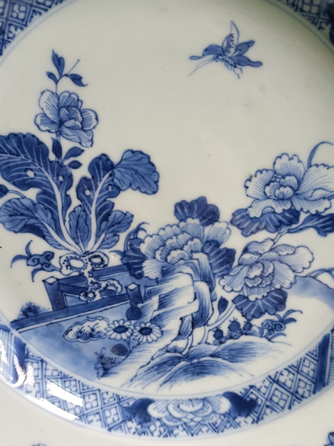 古玩陶瓷康熙青花花卉紋盤拍賣,當前價格2980元