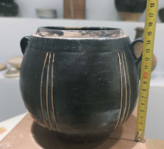 古玩陶瓷線條罐拍賣，當前價格3200元