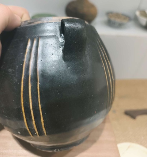 古玩陶瓷線條罐拍賣，當前價格3200元