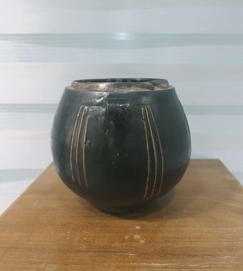 古玩陶瓷線條罐拍賣，當前價格3200元