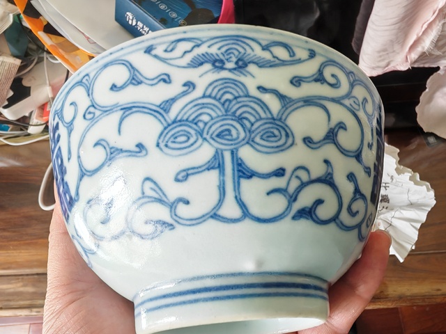 古玩陶瓷青花纏枝喜字紋杯真品鑒賞圖