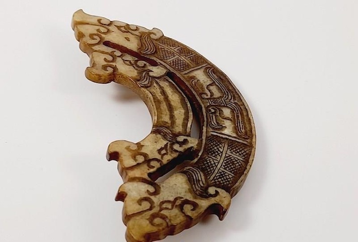 古玩玉器做舊仿古“玉璜佩”真品鑒賞圖