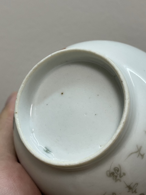 古玩陶瓷粉彩人物故事紋茶碗真品鑒賞圖