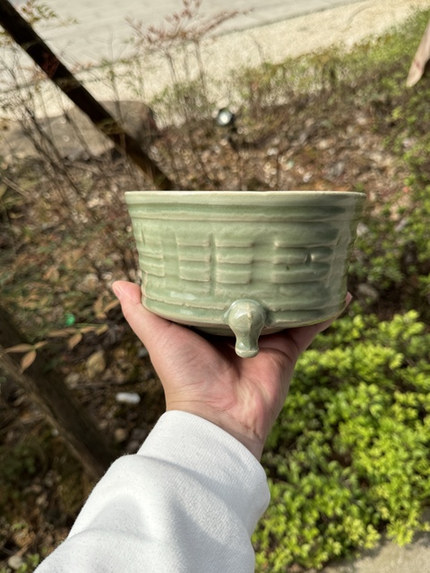 古玩陶瓷龍泉青瓷行爐真品鑒賞圖