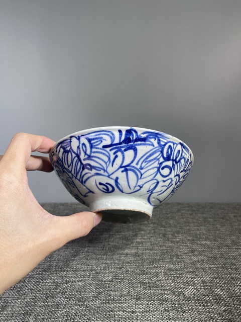 古玩陶瓷清代.青花花卉紋碗拍賣,當前價格0元