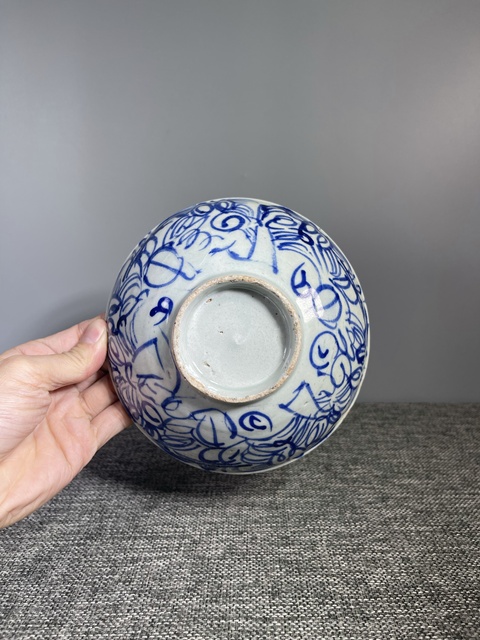 古玩陶瓷清代.青花花卉紋碗拍賣,當前價格0元