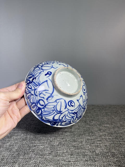 古玩陶瓷清代.青花花卉紋碗拍賣,當前價格0元