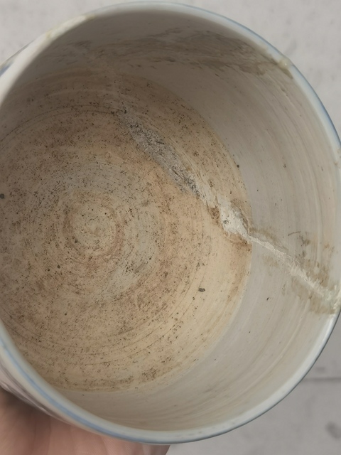 古玩陶瓷明代成化至弘治青花纏枝花卉紋爐真品鑒賞圖