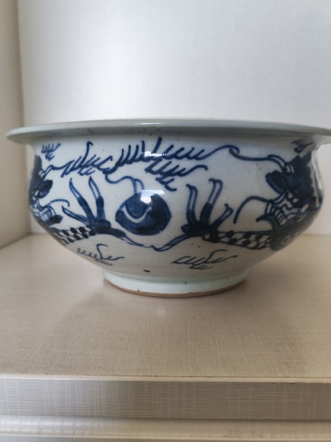 古玩陶瓷清早期青花龍紋香爐拍賣,當前價格498元