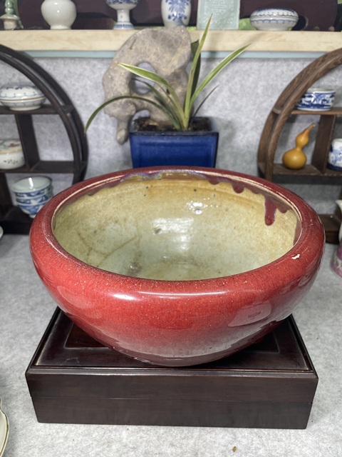 古玩陶瓷鈞紅釉香爐真品鑒賞圖