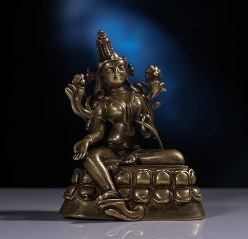 古玩銅器銅度母真品鑒賞圖