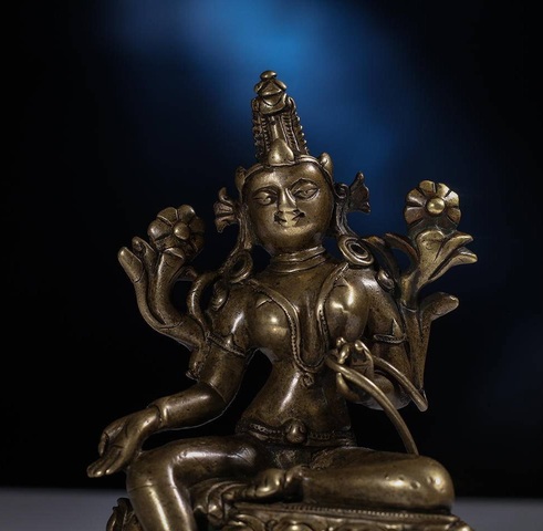 古玩銅器銅度母真品鑒賞圖
