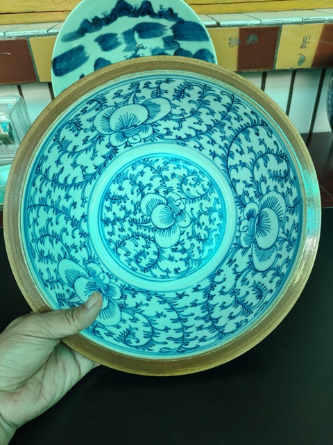 古玩陶瓷青花盆真品鑒賞圖