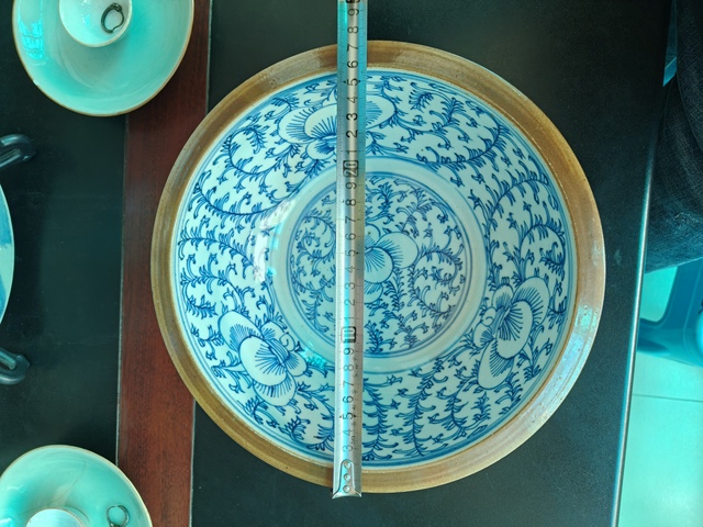 古玩陶瓷青花盆真品鑒賞圖