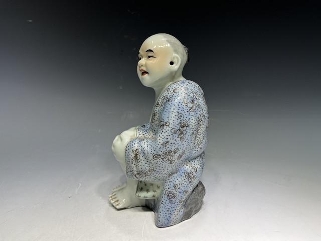 古玩陶瓷民國·粉彩人物塑像真品鑒賞圖