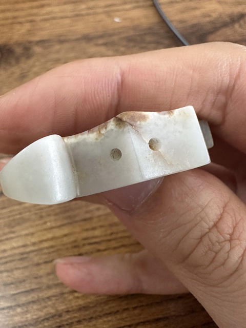 古玩玉器做舊仿古“玉韘”真品鑒賞圖