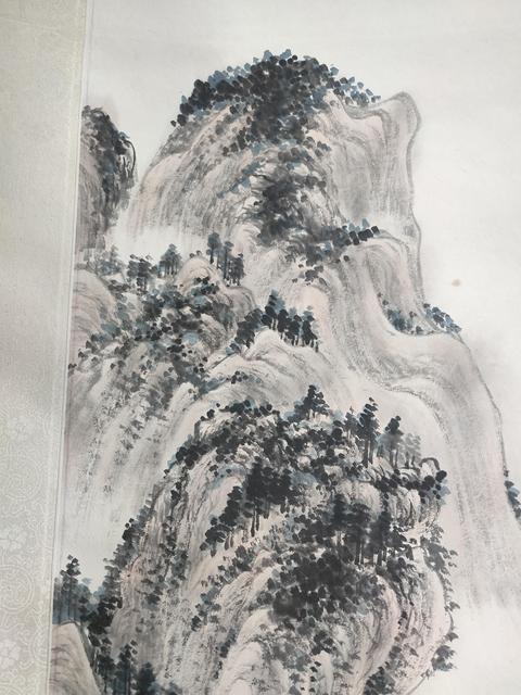 古玩字畫南山松柏圖真品鑒賞圖