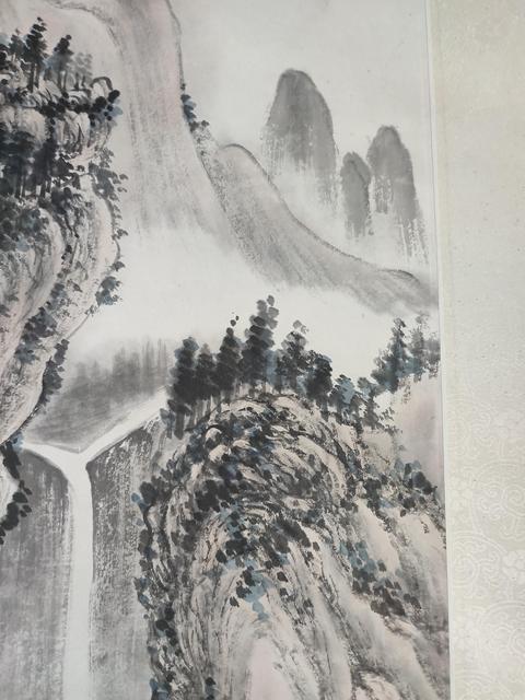 古玩字畫南山松柏圖真品鑒賞圖
