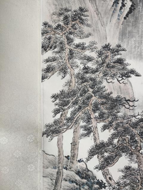 古玩字畫南山松柏圖真品鑒賞圖