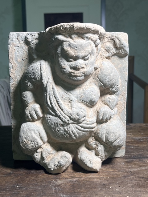 古玩陶瓷宋元·力士磚雕真品鑒賞圖