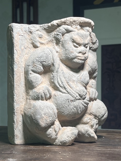 古玩陶瓷宋元·力士磚雕真品鑒賞圖