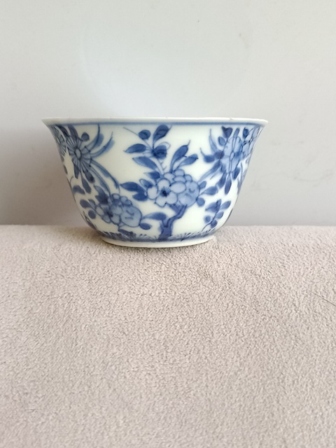 古玩陶瓷青花精衛(wèi)填海杯碟拍賣,當前價格1380元