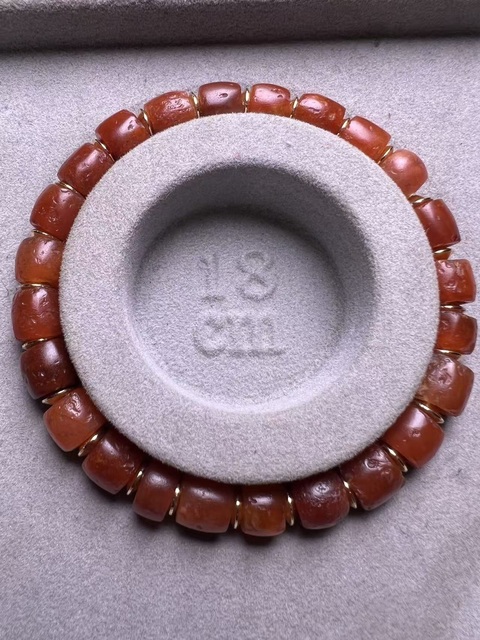 古玩玉器高古瑪瑙珠串拍賣,當前價格19999元