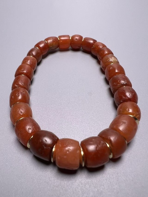 古玩玉器高古瑪瑙珠串拍賣,當前價格19999元