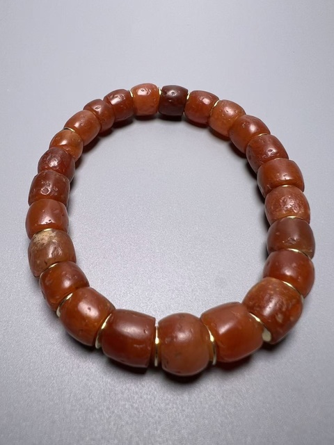 古玩玉器高古瑪瑙珠串拍賣,當前價格19999元